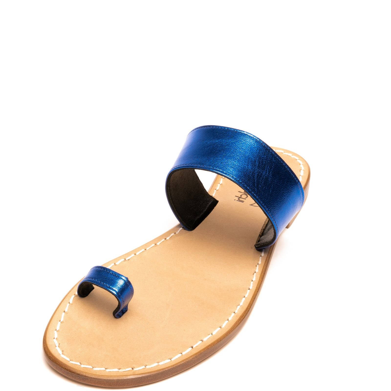 Sandali Ida Laminato Bluette