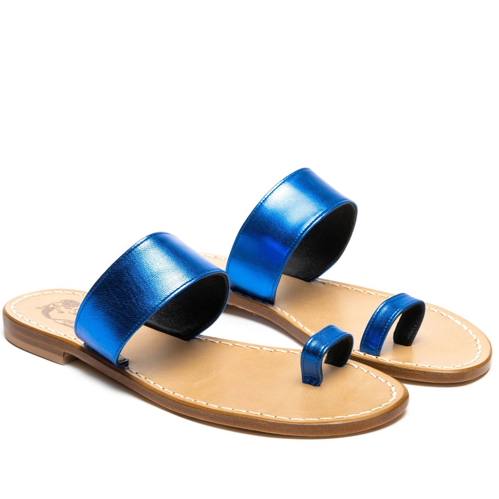 Sandali Ida Laminato Bluette