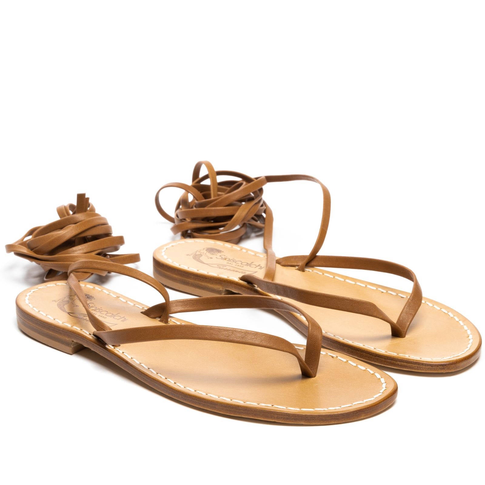 Classic Capri sandals strictly hand-sewn 100% leather Capri