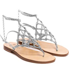 Sandals Valentina [CLONE], Stone color: Silver, Size: 34