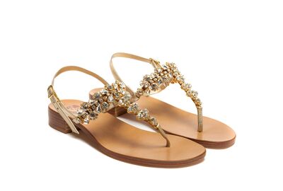 Sandals Dalila, Stone color: Gold, Size: 39