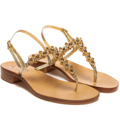 Sandals Terry, Stone color: Ambra, Size: 34
