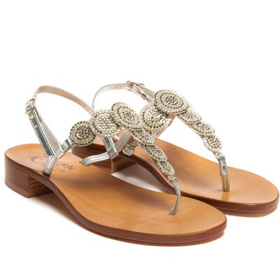 Sandals Girandola, Stone color: Silver, Size: 34
