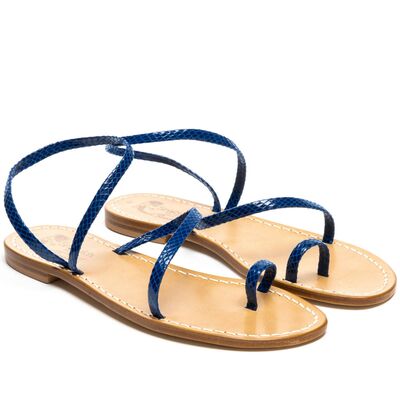 Sandals Samara, Color: Bluette python, Size: 34