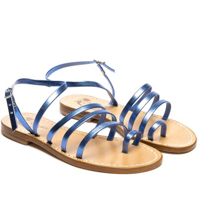 Sandals Positano, Color: Bluette laminate, Size: 34