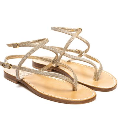 Sandals Veronica, Color: Platinum glitter, Size: 34