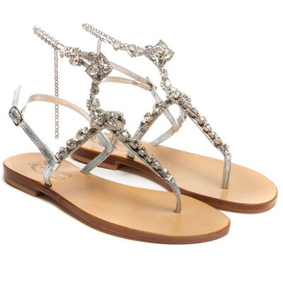 Sandals Serena, Stone color: Silver, Size: 35