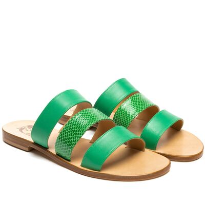 Sandals Tre Fasce, Color: Green, Size: 34