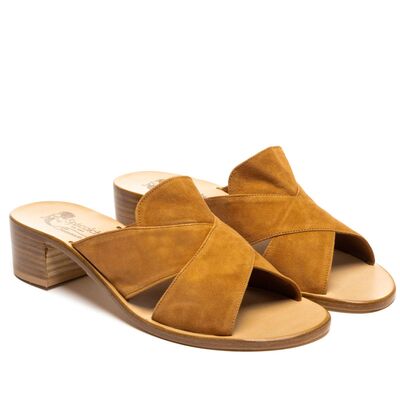Sandals Oxana, Color: Cammel suede, Size: 35