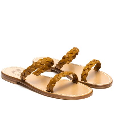 Sandals Treccia Francesca, Color: Brown, Size: 34