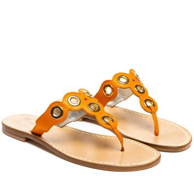 Sandals Taormina, Color: Orange, Size: 34