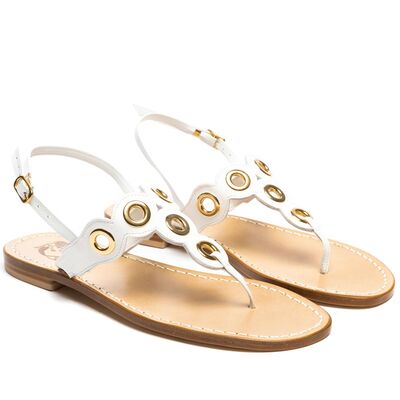 Sandals Taormina, Color: White, Size: 35