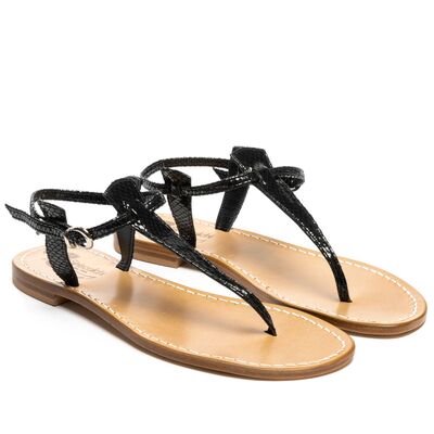 Sandals Maratea, Color: Black python, Size: 34