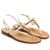 Sandals Isabella, Stone color: Oro/Bianco, Size: 41
