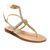 Sandals Riccione, Stone color: Gold, Size: 34, 2 image