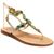 Sandals Nicole, Stone color: Green, Size: 39, 2 image