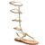 Sandals Cheope, Stone color: Oro/Bianco, Size: 34, 2 image