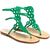 Sandali cavigliera uncinetto Nadia Verde, Colore: Camoscio verde, Taglie: 34