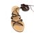Sandals Rosaria Gladiator, Color: Dark-brown, Size: 34, 3 image
