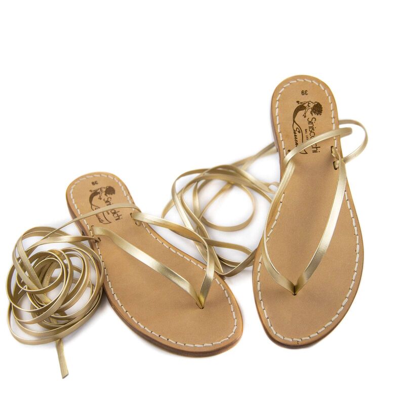 Sandals Capri, Color: Gold, Size: 34, 4 image