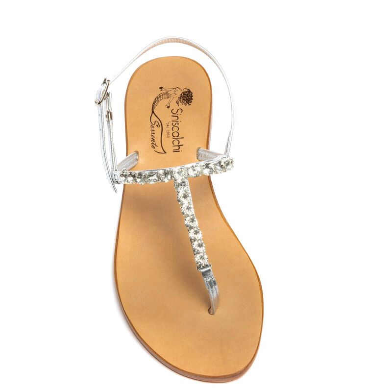 Sandals Titty Luxury, Stone color: Silver, Size: 34, 3 image