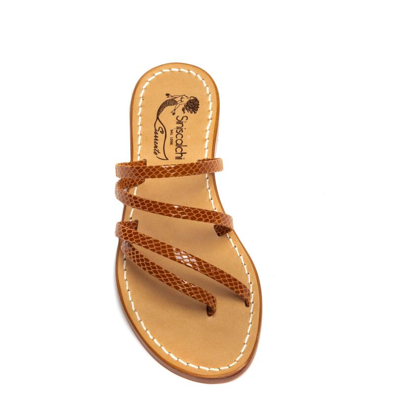 Sandals Ventotene, Color: Brown python, Size: 35, 3 image