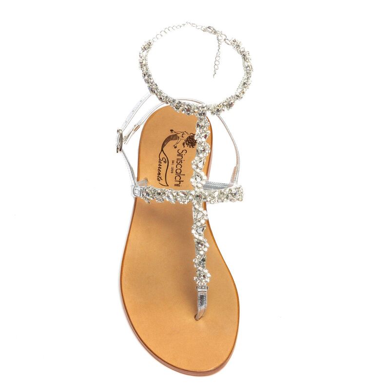Sandals Savona, Stone color: Silver, Size: 34, 3 image