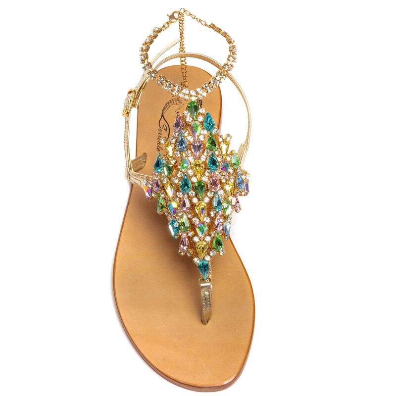 Sandals Odessa, Stone color: Multicolor, Size: 42, 3 image