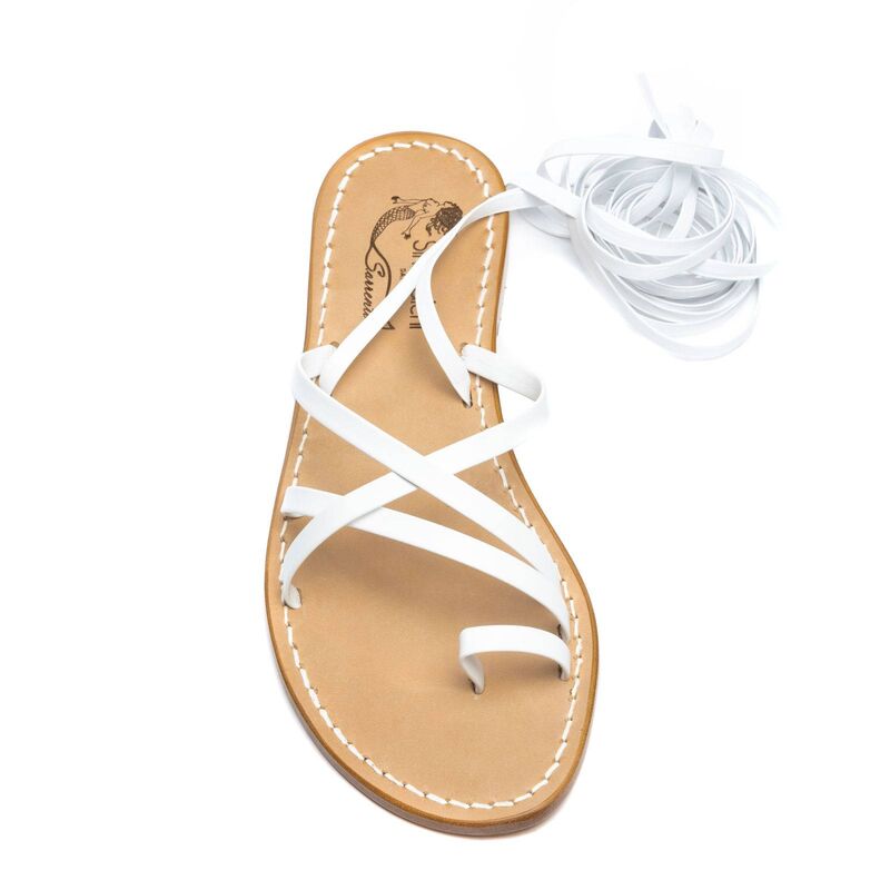 Sandals Giada Gladiator, Color: White, Size: 35, 3 image