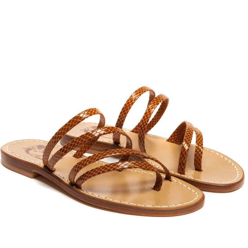 Sandals Ventotene, Color: Brown python, Size: 35