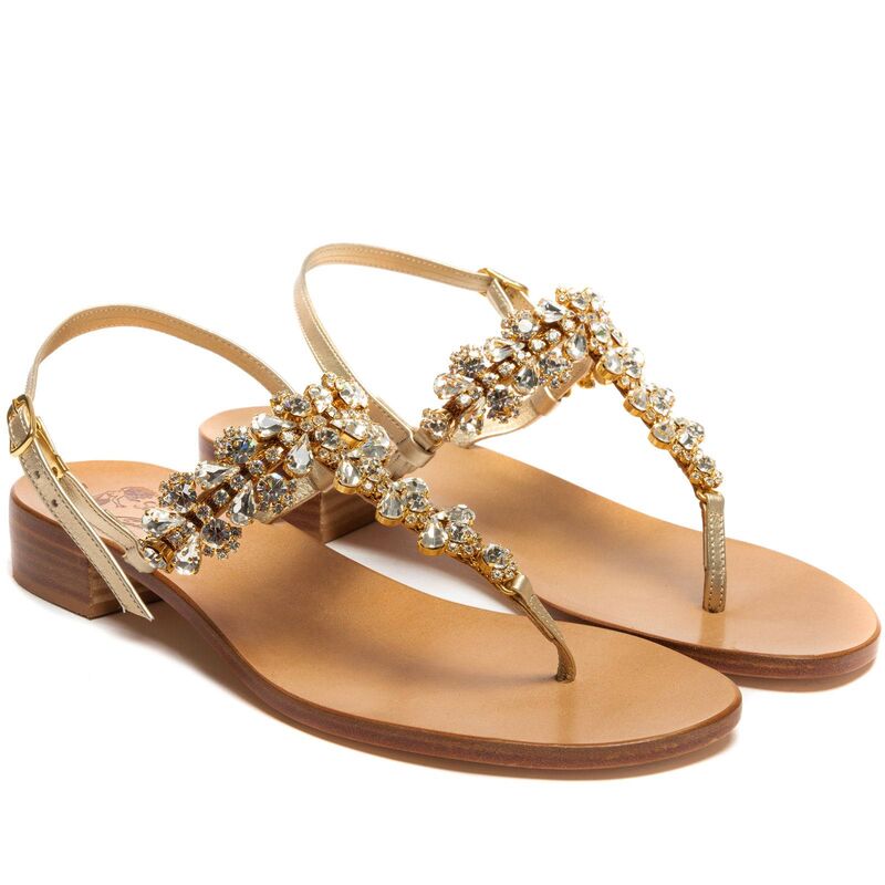 Sandals Dalila, Stone color: Gold, Size: 35