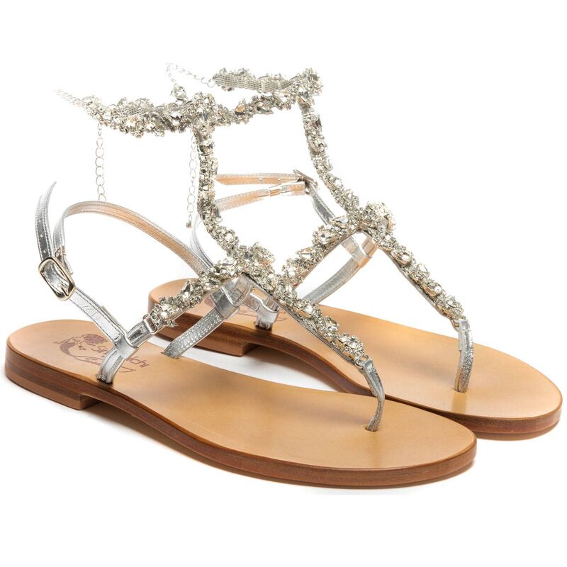 Sandals Savona, Stone color: Silver, Size: 34
