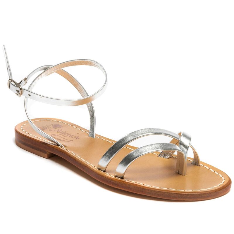 Sandals Olga, Color: Silver, Size: 34, 2 image