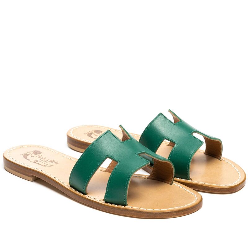 Sandals H, Color: English green, Size: 41