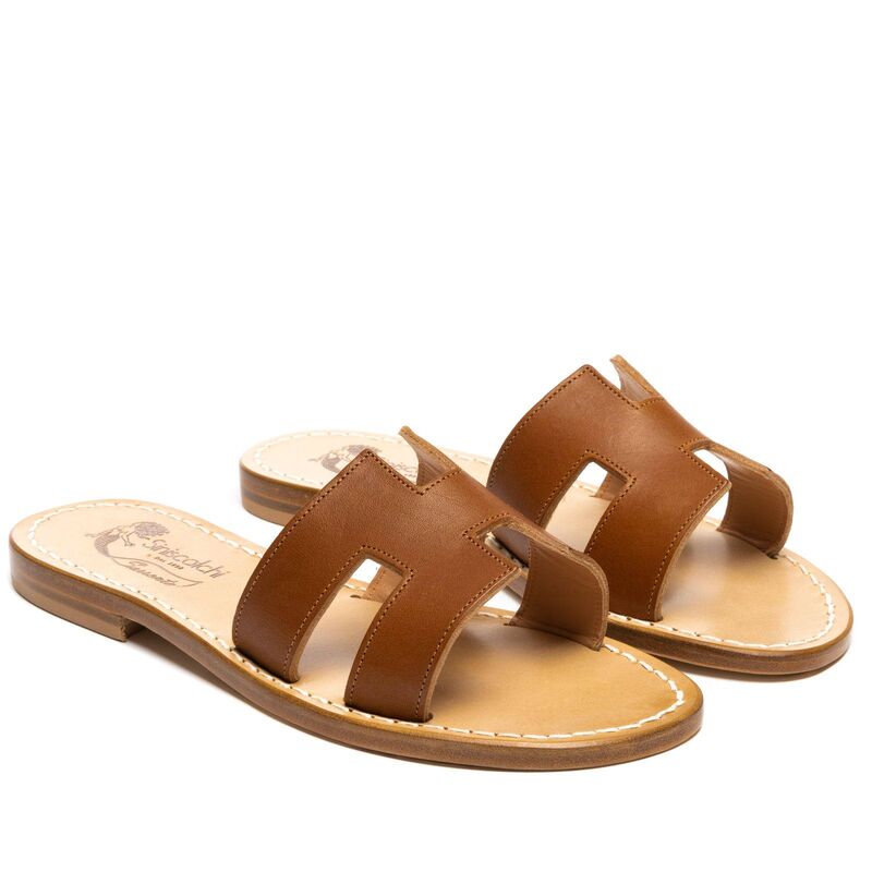Sandals H, Color: Brown, Size: 35