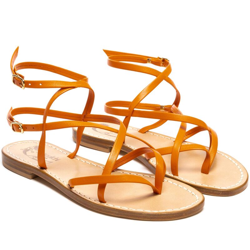 Sandals Vittoria, Color: Orange, Size: 37