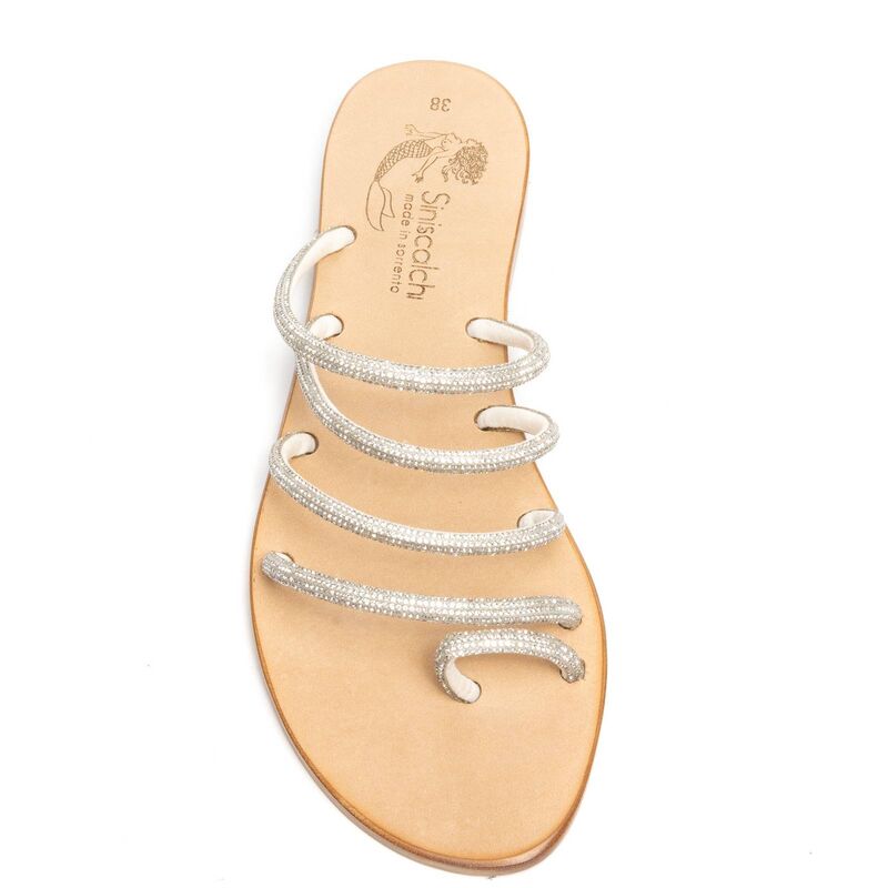 Sandals Meta Luxury, Stone color: Crystal, Size: 34, 3 image