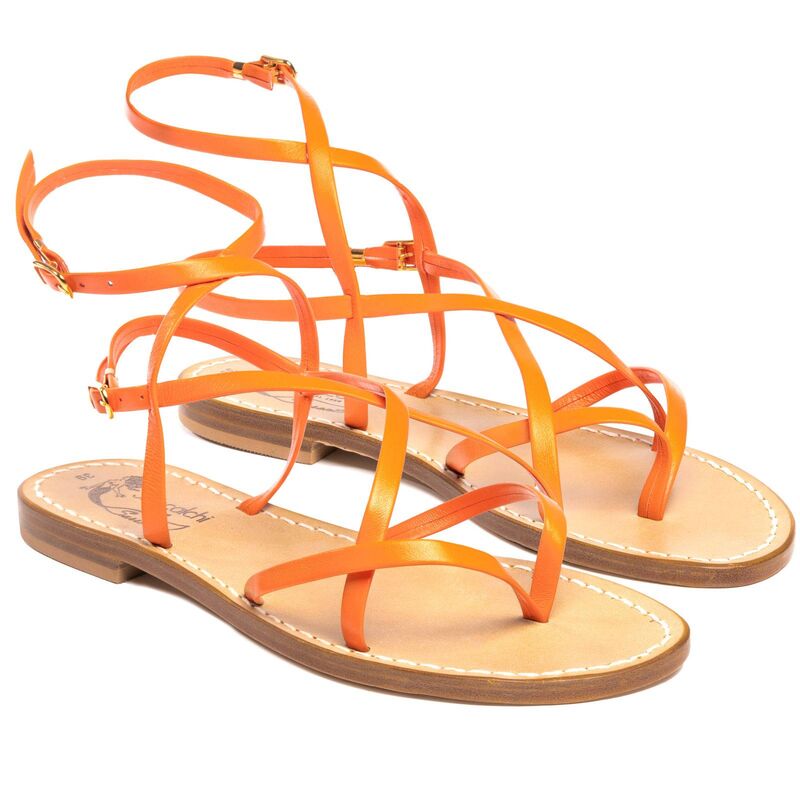 Sandals Vittoria, Color: Orange, Size: 38, 5 image